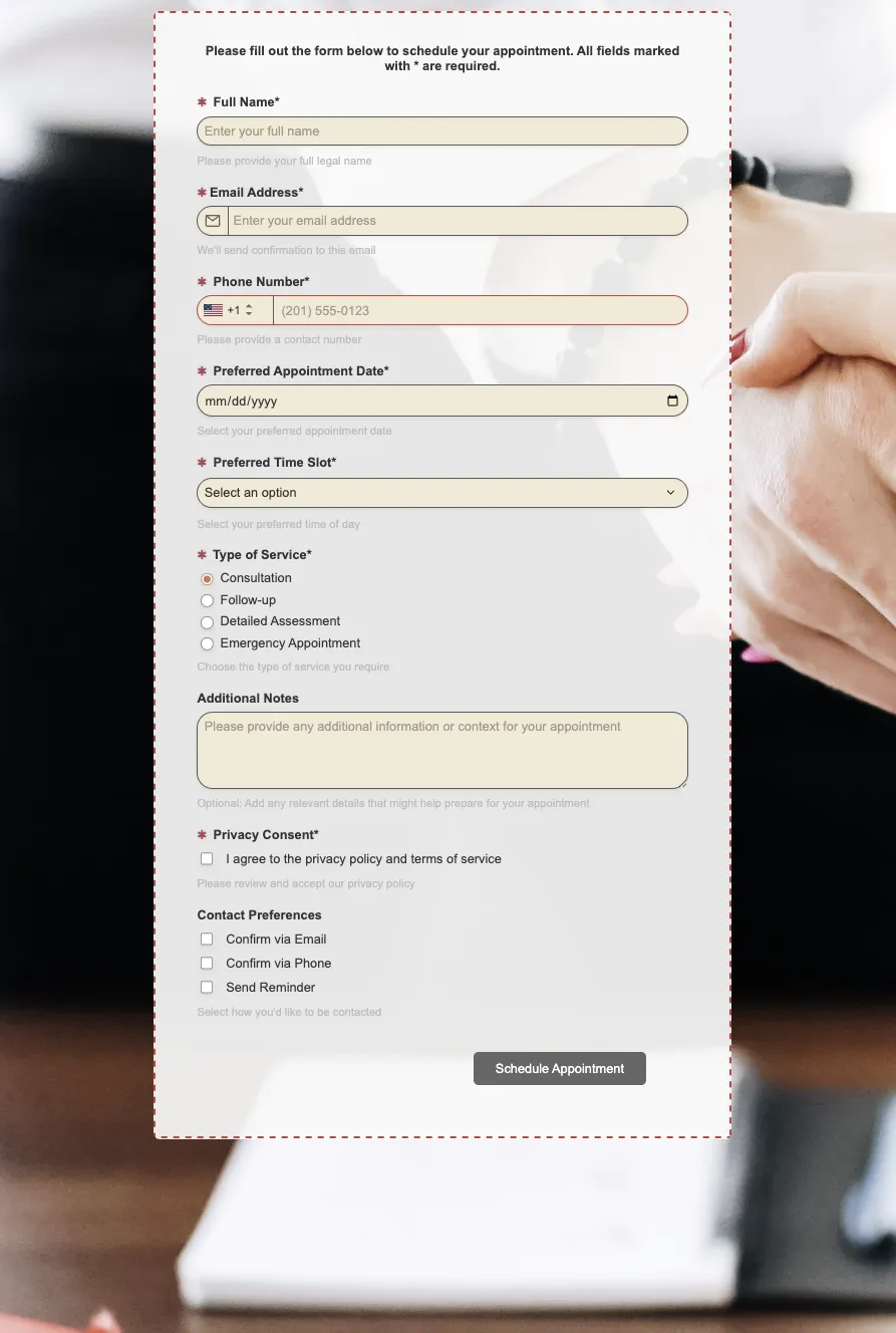 Preview of Professional Appointment Scheduling